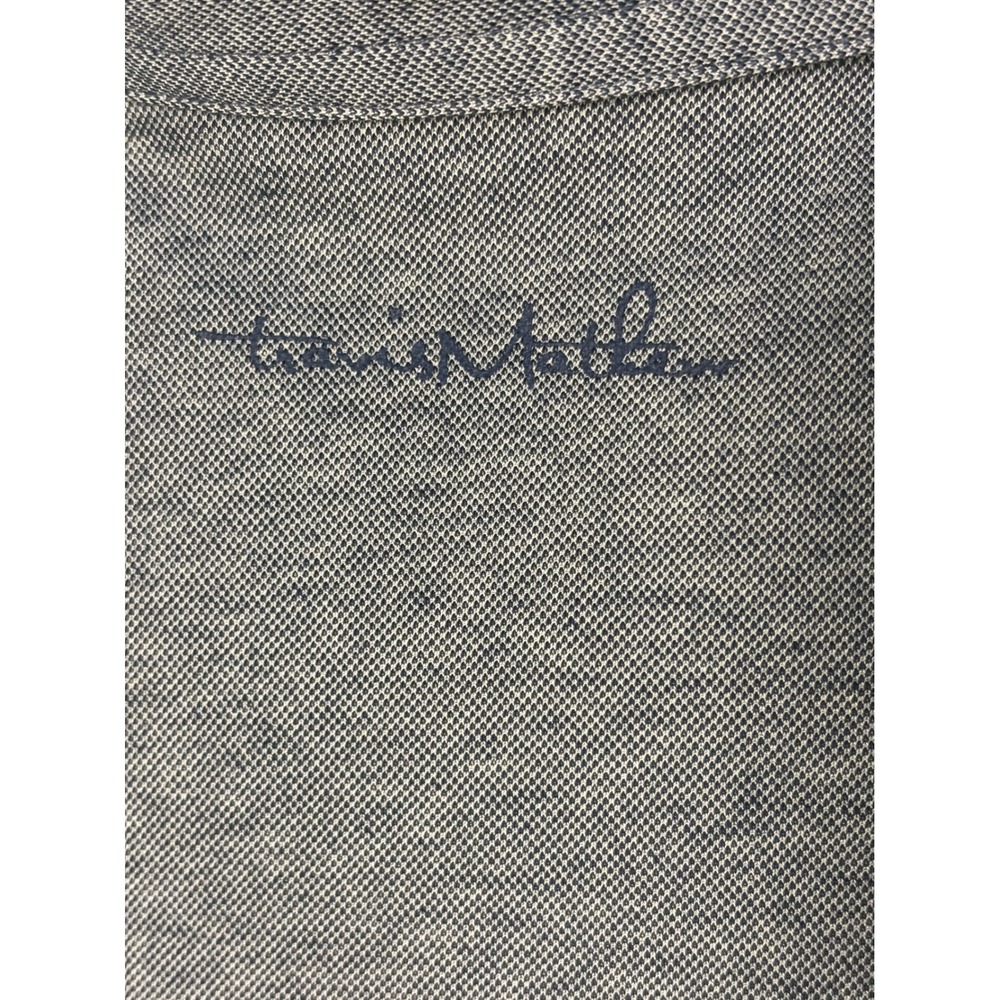 TravisMathew Mens Short Sleeve Polo Shirt Blue Gray Heathered Golf Top Size L - Picture 5 of 7